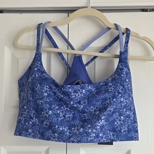 Fabletics Blue Floral Strappy Bralette - Women’s Intimates XXL 1X